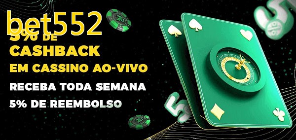 Promoções do cassino ao Vivo bet552